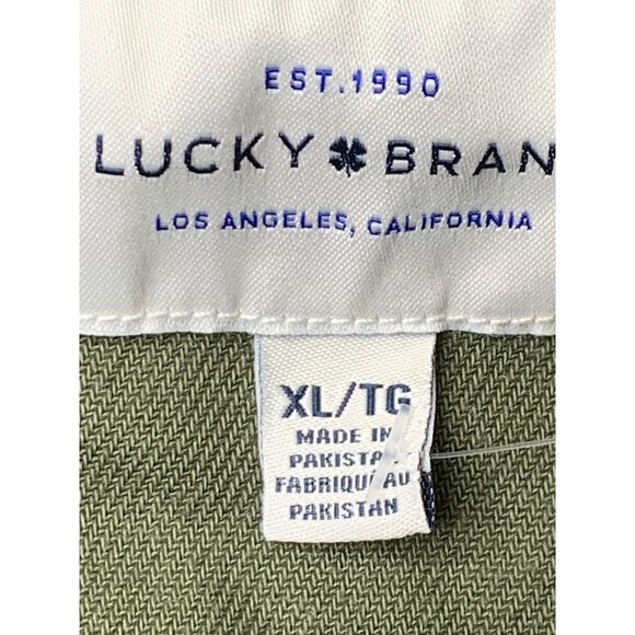 Lucky Brand Olive Green Button-Up Shirt Jacket XL Cotton Shackette 9093 NWT - Picture 4 of 12